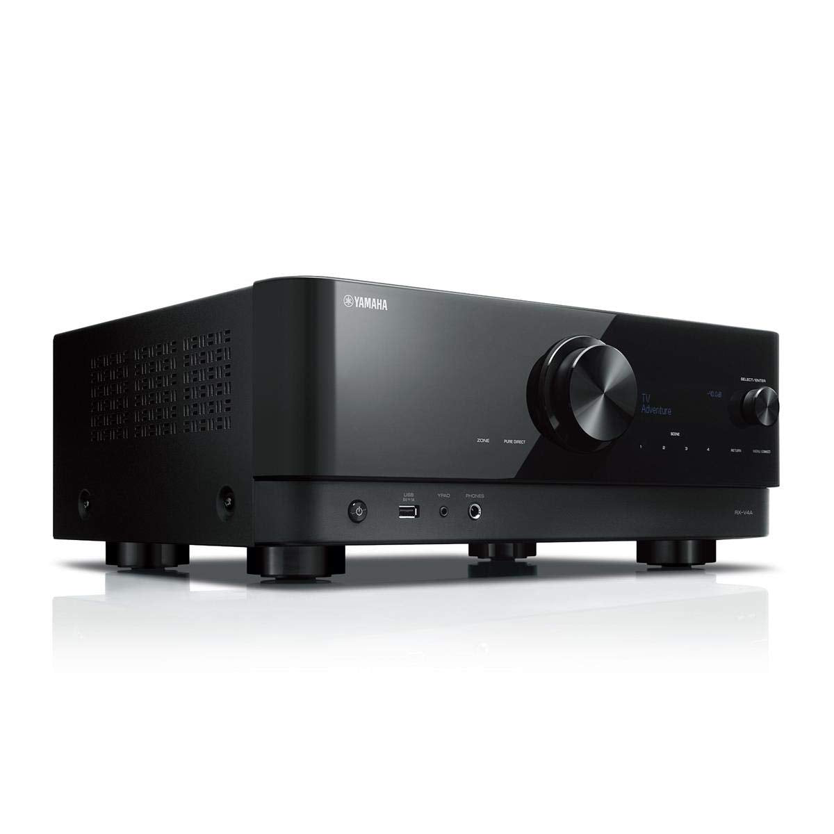 Yamaha RX-V4A front panel with HDMI inputs for a flexible home theater setup