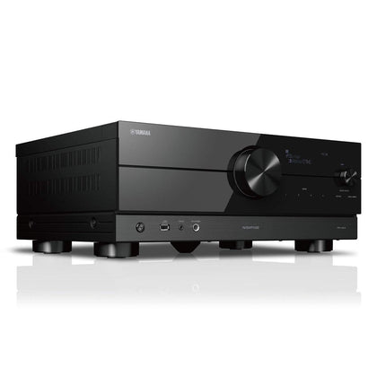 Yamaha RX-A2A front panel with premium controls for easy setup and sound tuning.