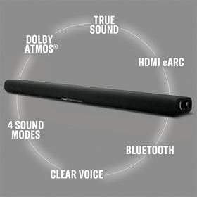 Yamaha SR-B30A Bluetooth multipoint enables wireless streaming from two devices.