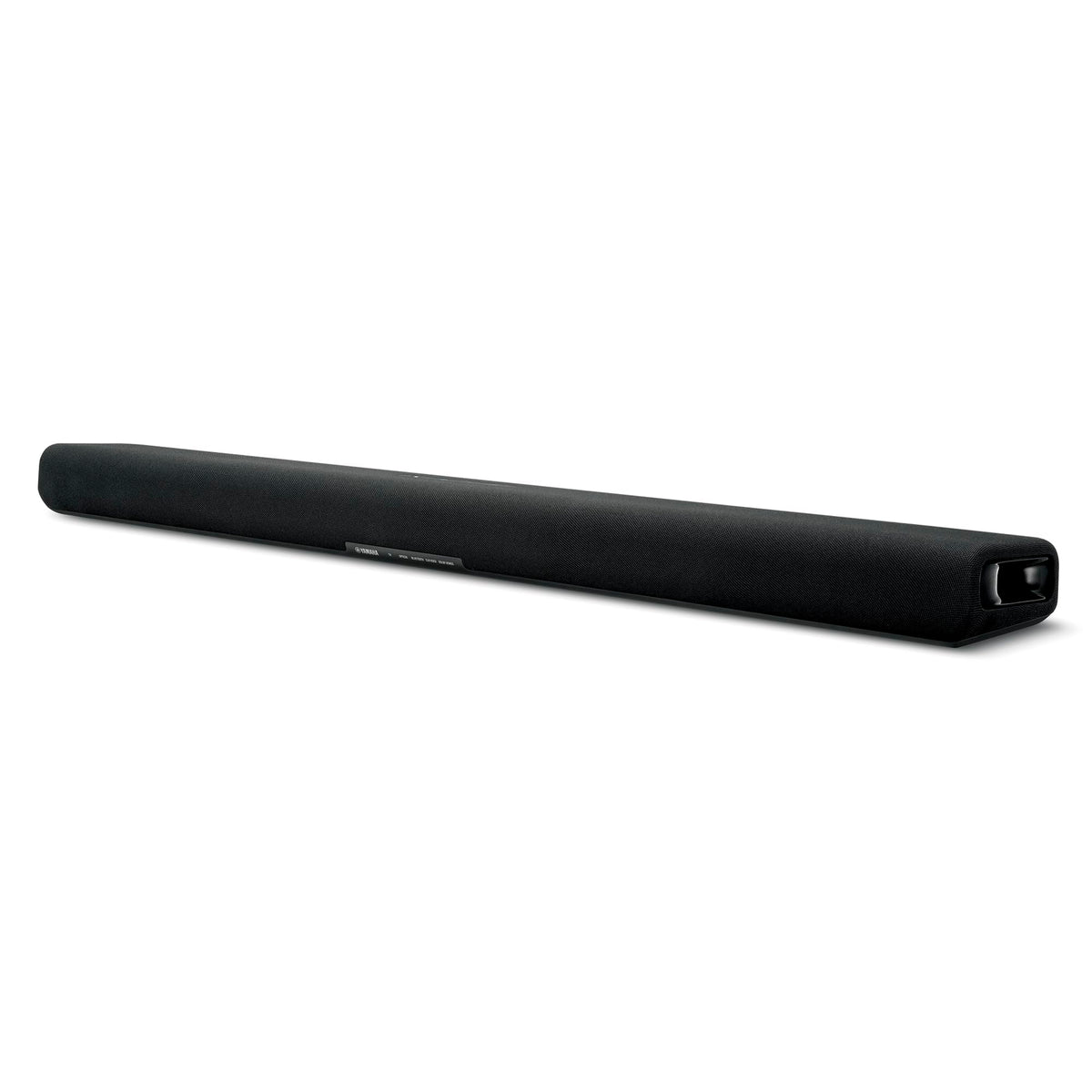 Yamaha SR-B30A sound bar front view highlighting compact design and built-in subwoofers for rich bass.