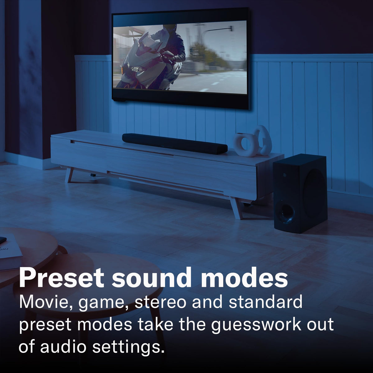 Yamaha SR-B40A Bass Extension adds depth to music and scenes
