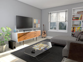 Wall-mount capable SR-C30A frees shelf space with style.