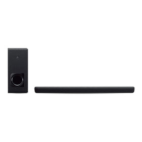 Yamaha YAS-209BL remote control for quick volume and input changes.