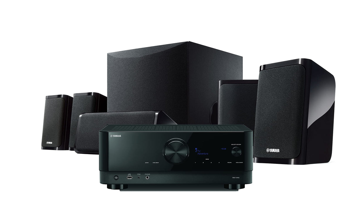 Yamaha YHT-5960U system front view highlighting immersive home theater setup