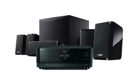 Yamaha YHT-5960U system front view highlighting immersive home theater setup