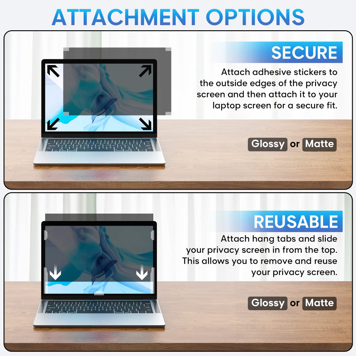 Yamaya privacy screen blue light blocking helps reduce eye strain