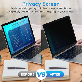 Yamaya privacy screen slide-in tabs allow quick on/off privacy changes