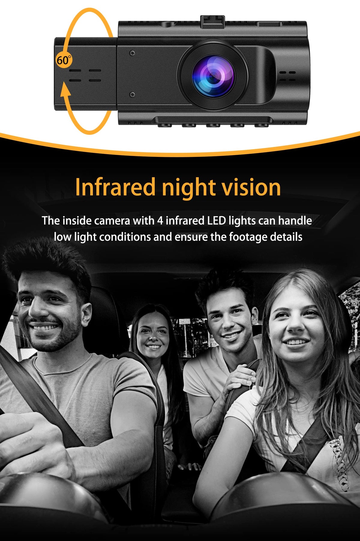 Yansoo infrared LEDs enhancing night vision for low-light recording