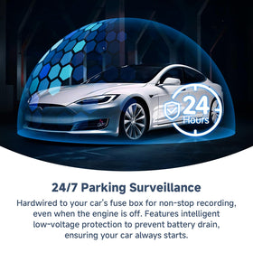 Yansoo true 24/7 parking mode enables continuous surveillance without extra wiring