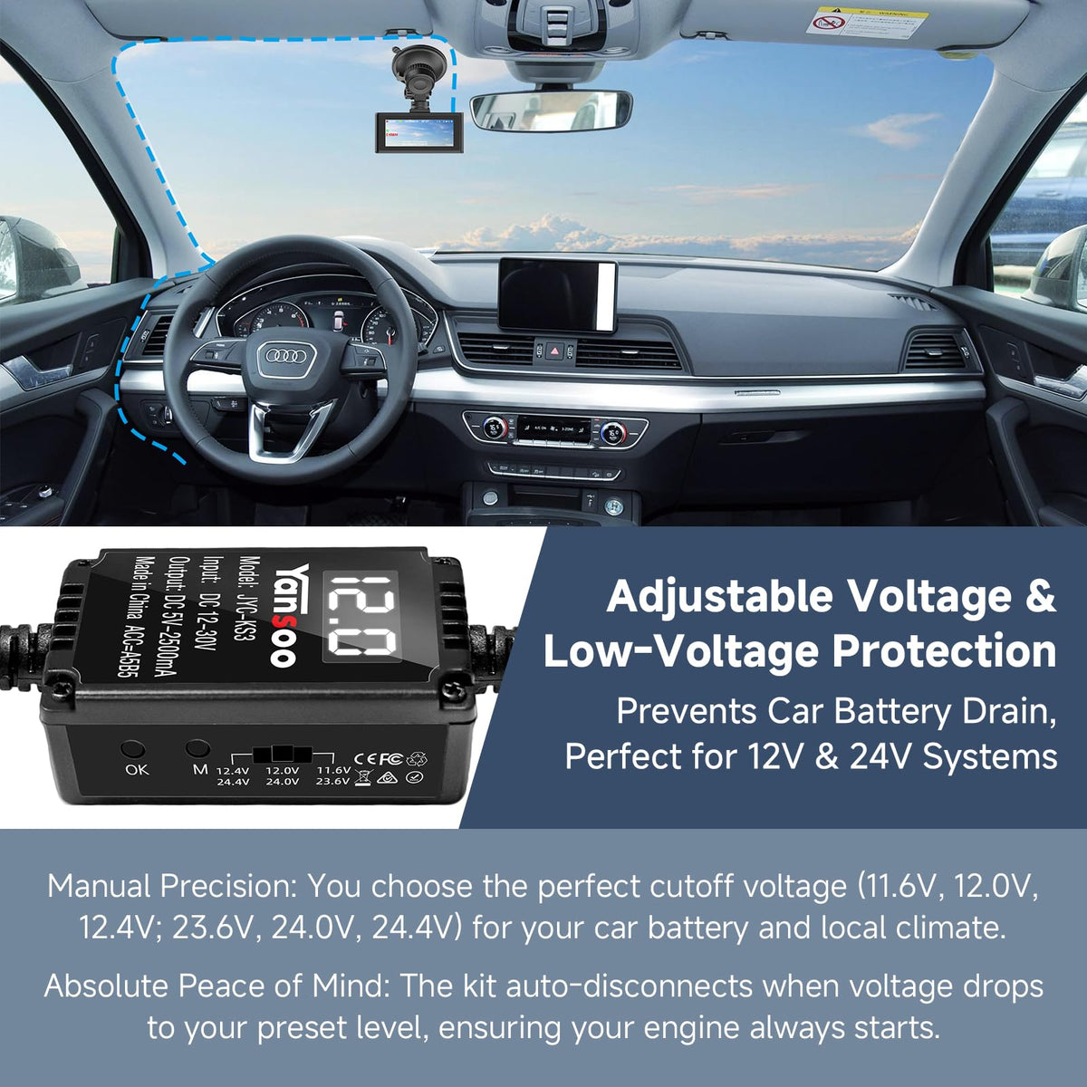 Yansoo USB-C power hub keeps dash cam and GPS charged during drives