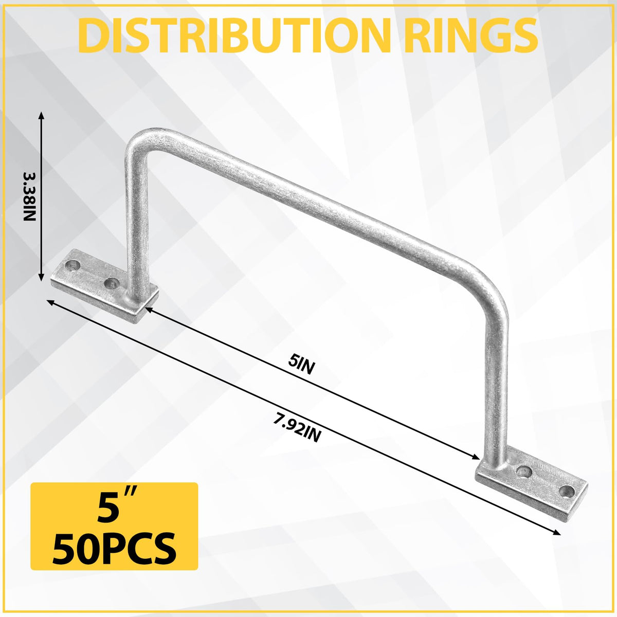 Yaocom aluminum D ring surface with a smooth finish reduces droop and wear.