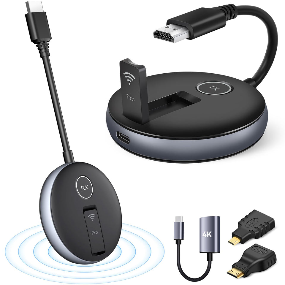 YAOMAISI wireless HDMI transmitter for laptop-to-TV streaming with high quality video