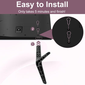 Yaotieci legs attached to Vizio TV illustrating correct scale and positioning