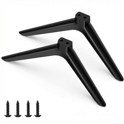 Yaotieci Onn TV legs assembly shows quick fit for stable tabletop support