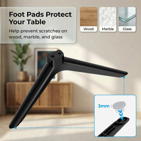 Yaotieci Onn TV legs provide stable balance on a cabinet surface