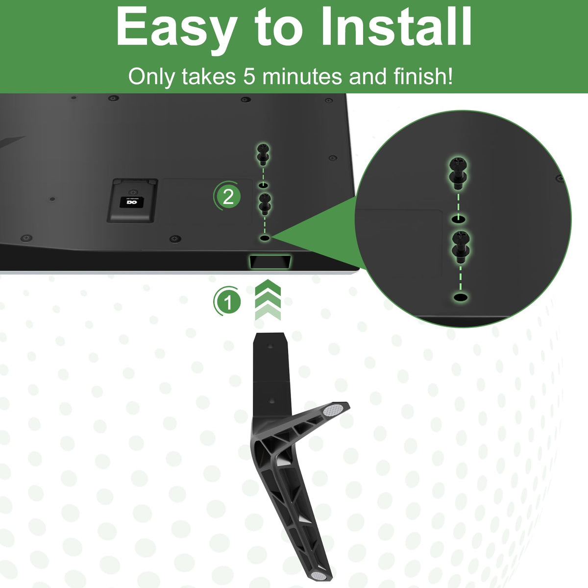 Yaotieci screws and hardware kit laid out for straightforward installation