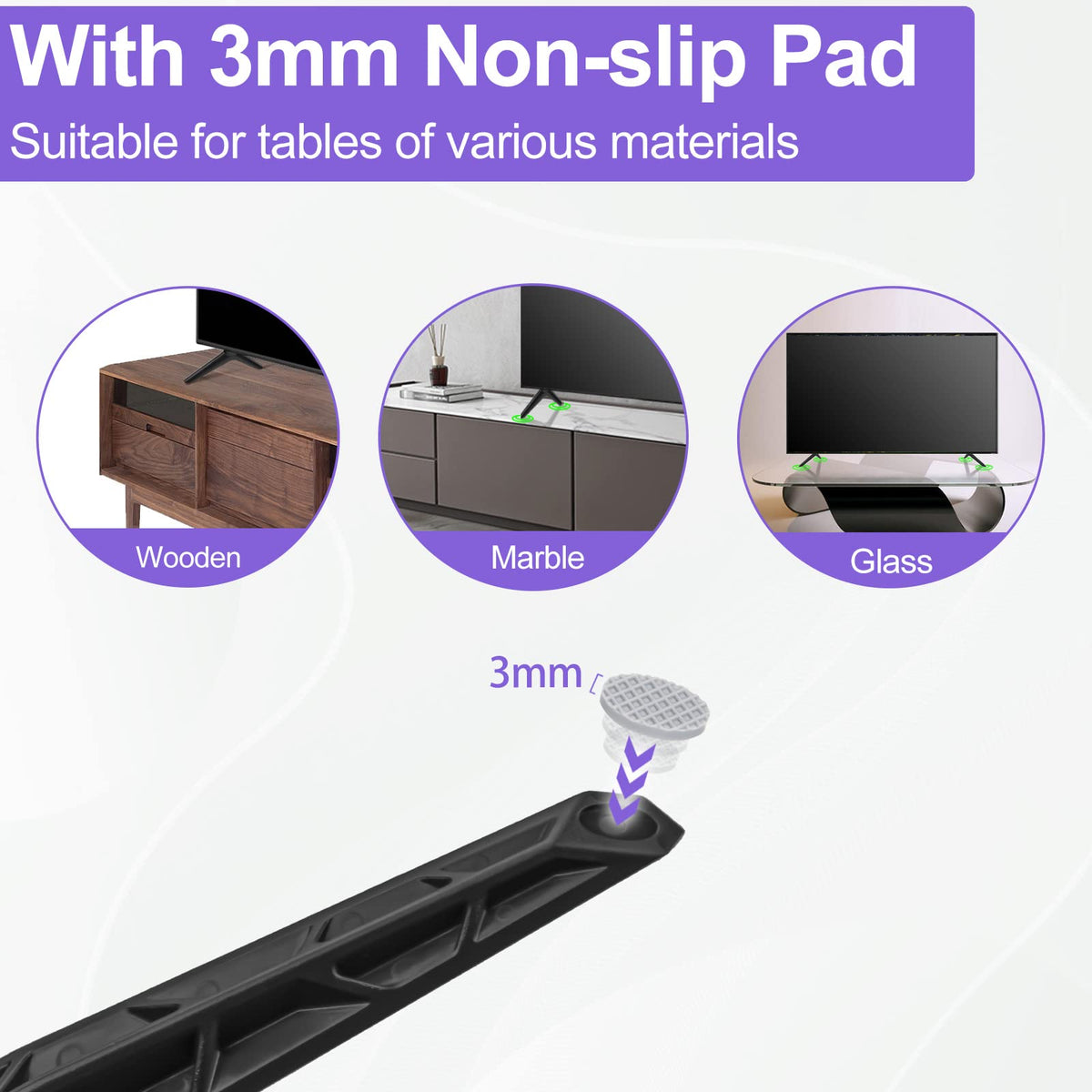 Yaotieci stand base with protective pads prevents scratches