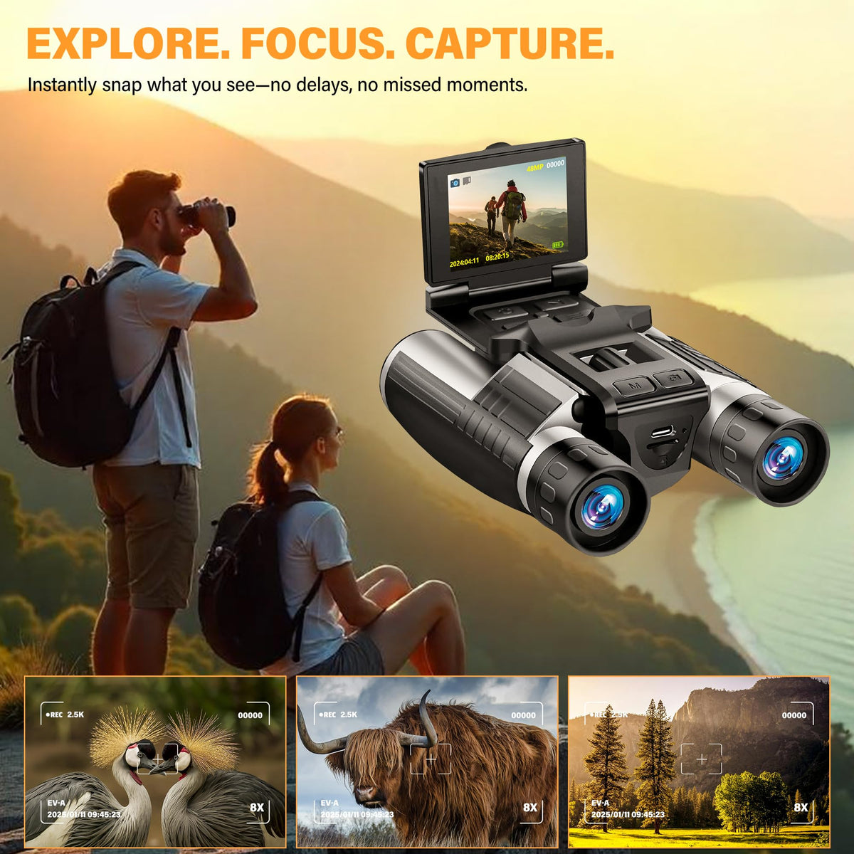 Yatashi 48MP camera delivers sharp, high resolution images of birds and scenery