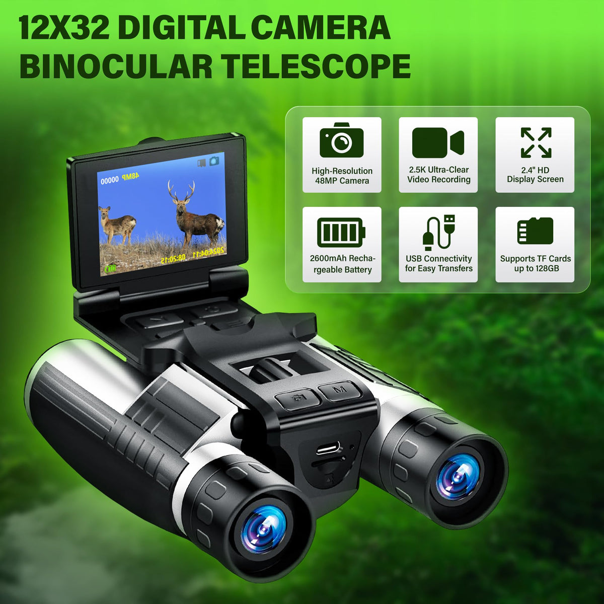 Yatashi built in 2 inch LCD displays photos instantly for quick review