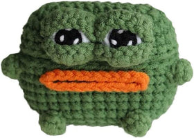 Yatchen AirPods 4 plush case with sausage-mouth frog front view protects while delighting