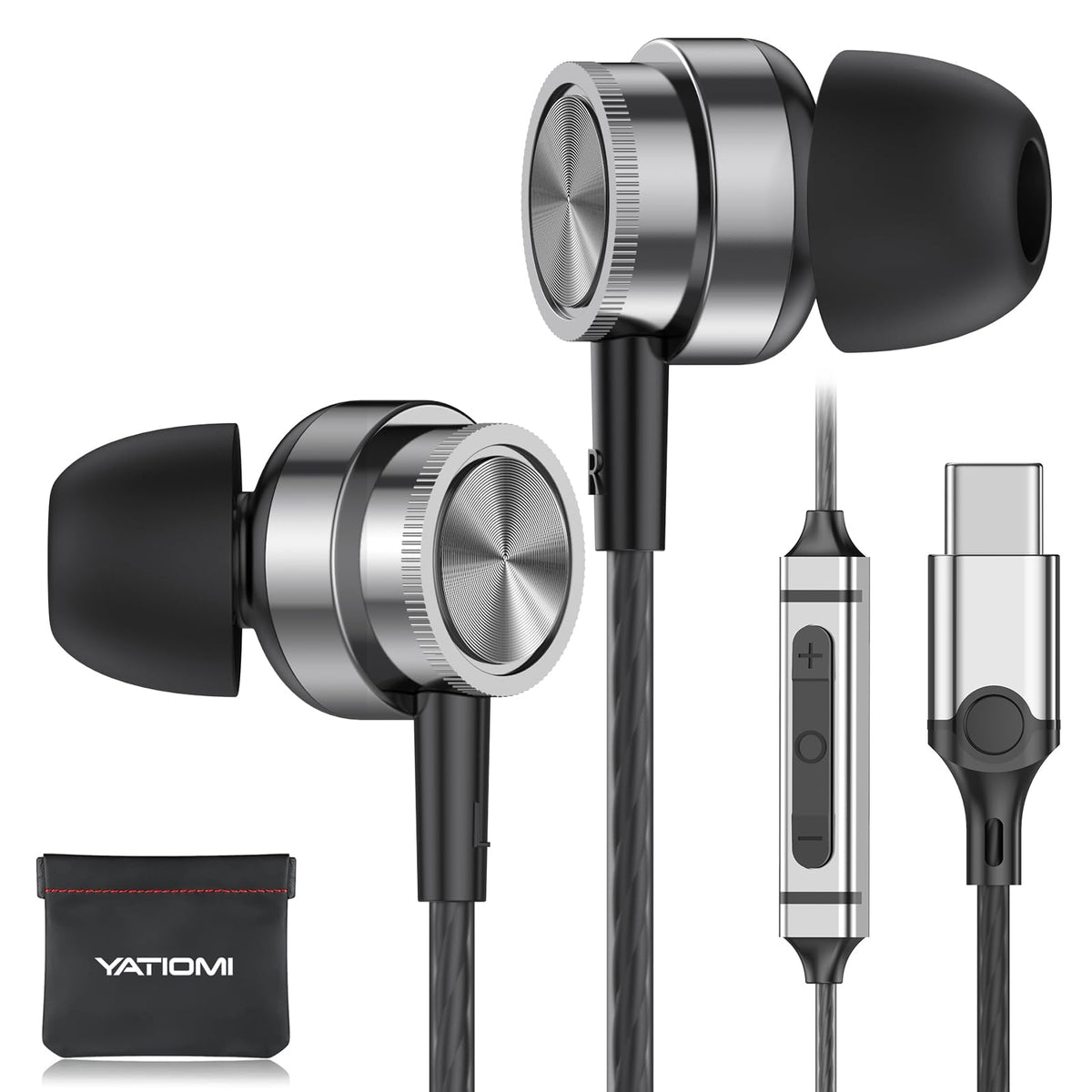Yatloml USB-C headphone for Samsung S25 with comfortable fit and stereo sound for daily listening.