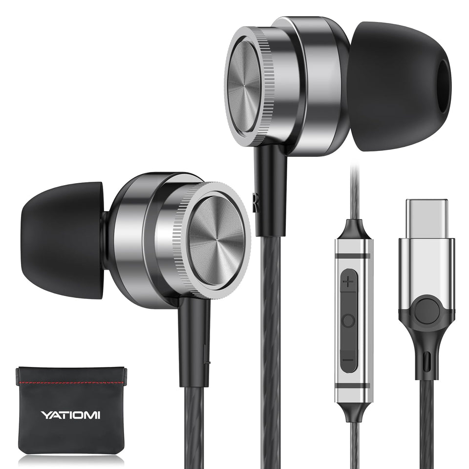 Yatloml USB-C headphone for Samsung S25 with comfortable fit and stereo sound for daily listening.