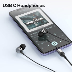 Yatloml USB-C headphone with included storage bag keeps accessories organized and tangle-free.