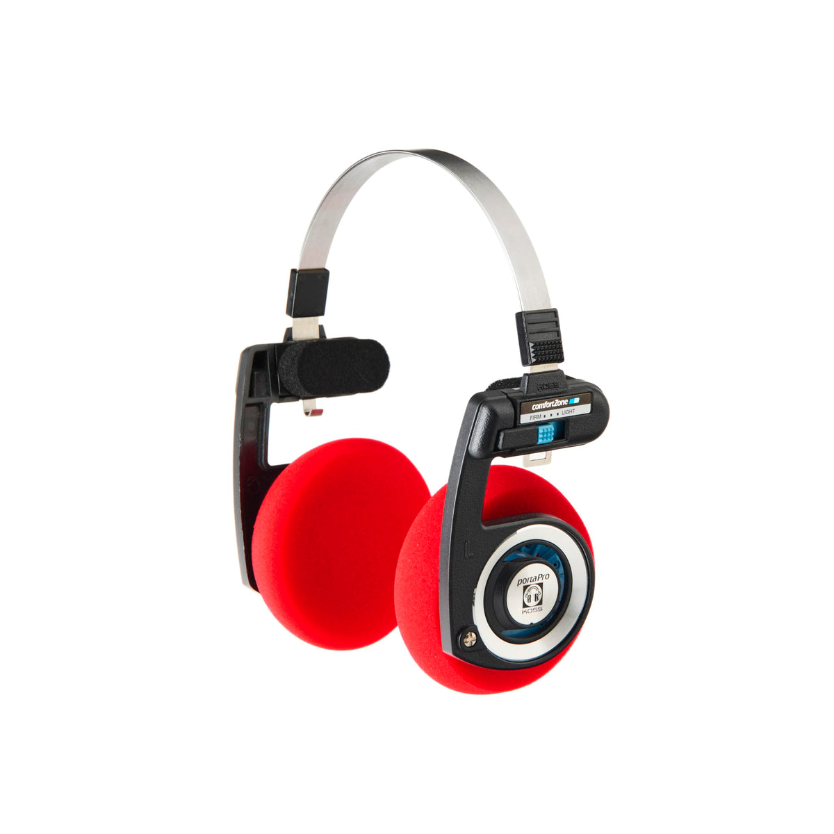 Color comparison: blue vs red YAXI Porta Pro earpads.