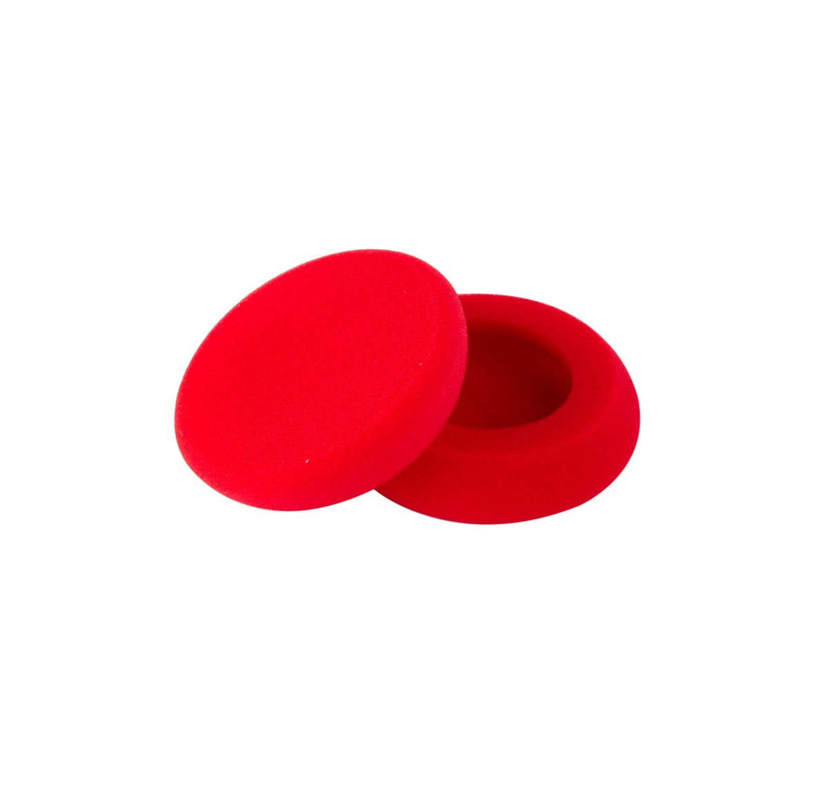 Two red YAXI Porta Pro earpads ready for quick swap and sound comfort