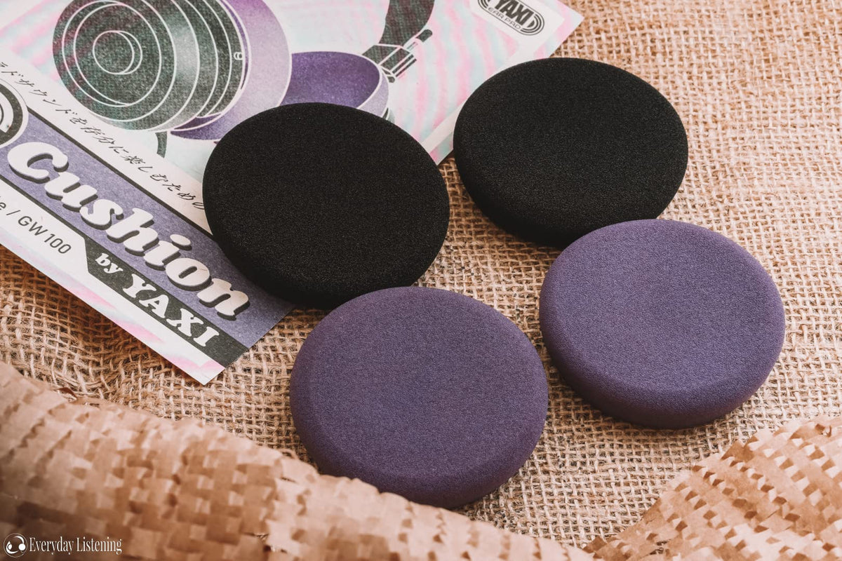 YAXI pads installed on Grado headphones demonstrating improved fit and feel