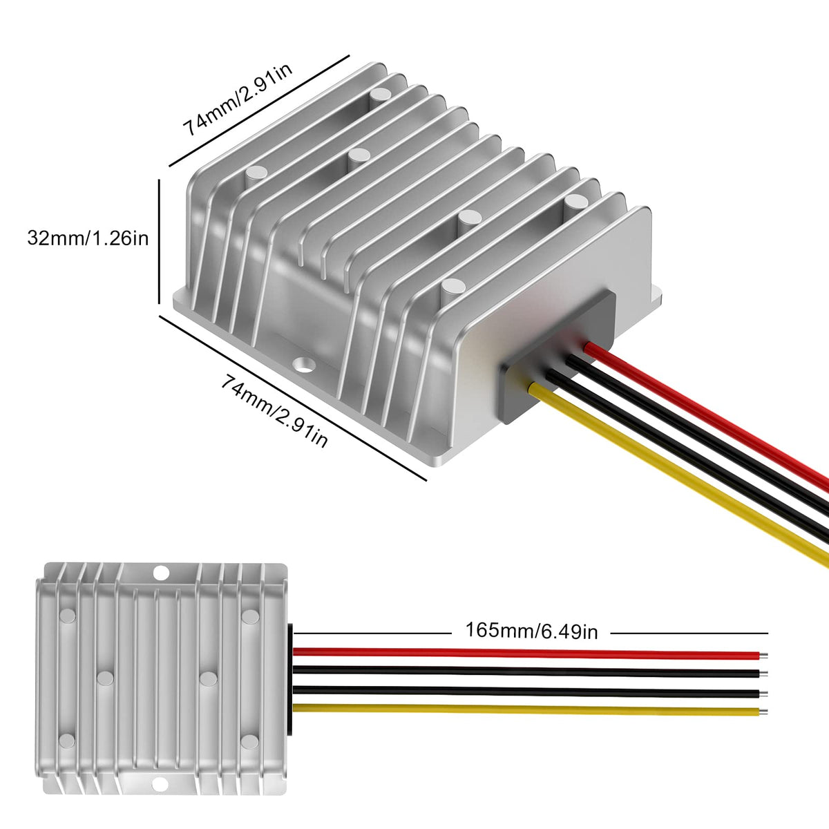 YAXIGE input range supports 10–16V automotive power supplies.