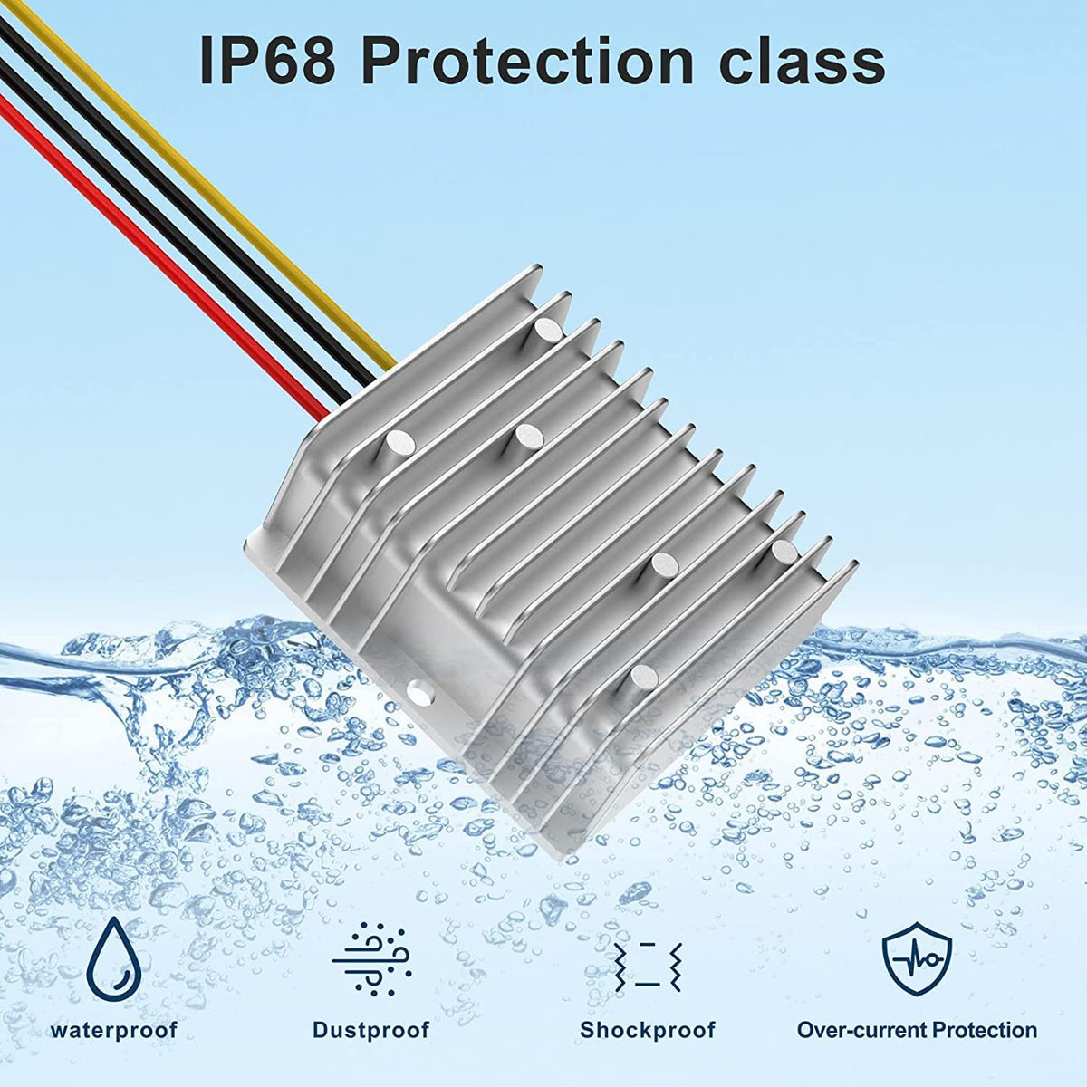 YAXIGE input voltage range 30-60V enables flexible powering from various vehicle systems