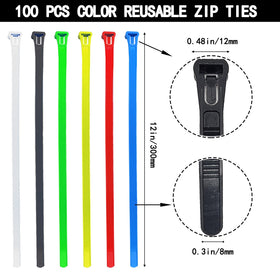 YaysaShop self-locking zip tie close-up shows a secure reusable fastening.