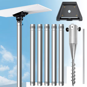 Ybervont Starlink Gen 3 10ft pole elevates the dish for clearer signal.