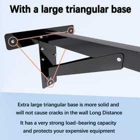 Ybervont triangular base detail showing diagonal support and wind resistance