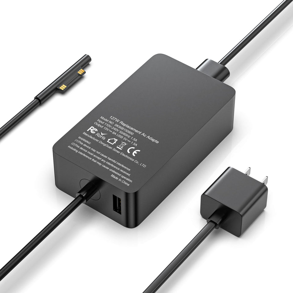 YBRUZRUB front view of 127W charger showing compact design and label benefits
