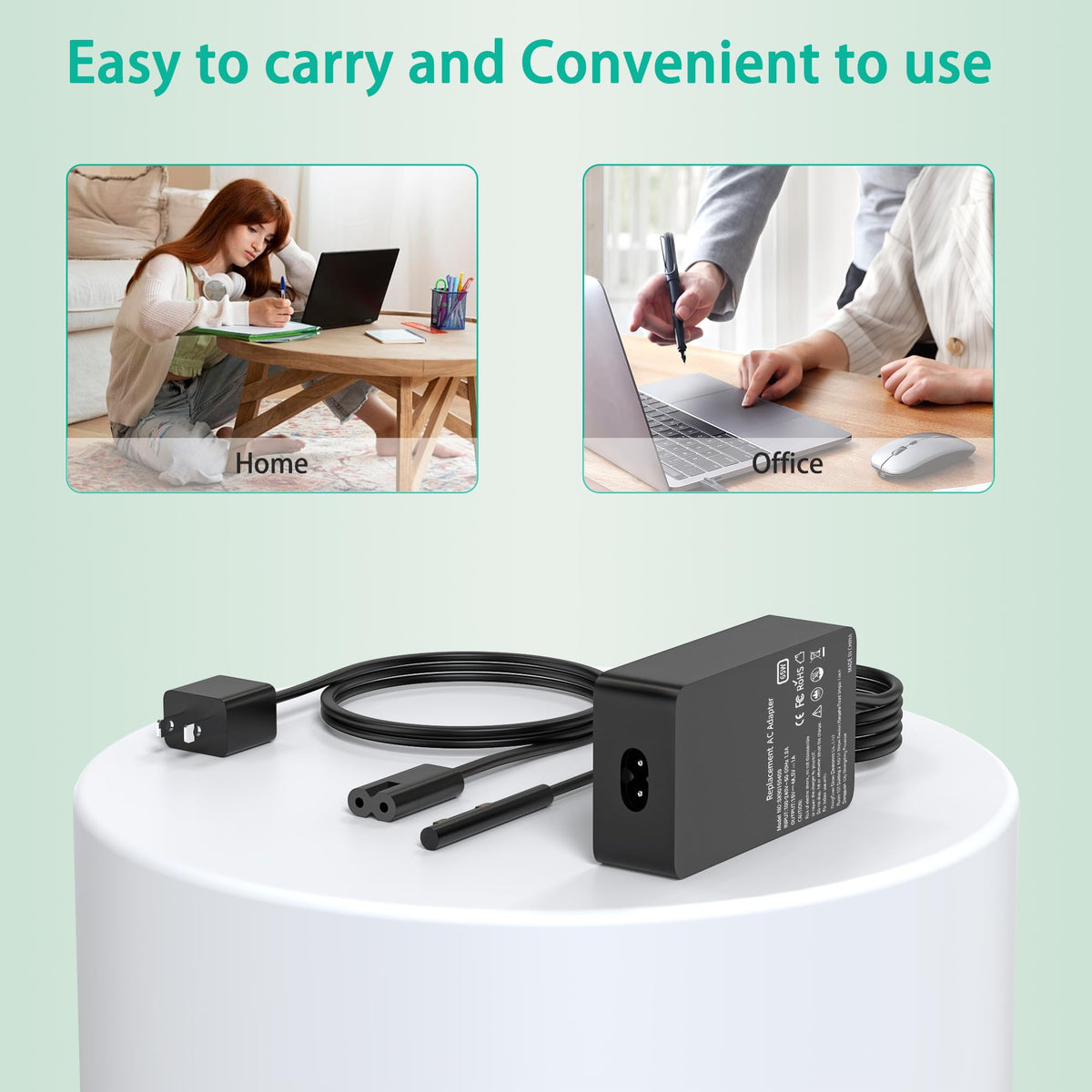 YBRUZRUB Charger includes AC cord for immediate setup.