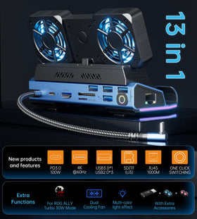 Removable cooling fans enable customizable heat management during sessions.