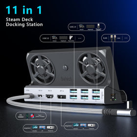 YCBUENO close-up of dual RGB cooling fans, boosts heat dissipation