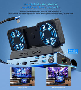 YCE dock cooling fans closeup with LEDs, showing improved thermal control