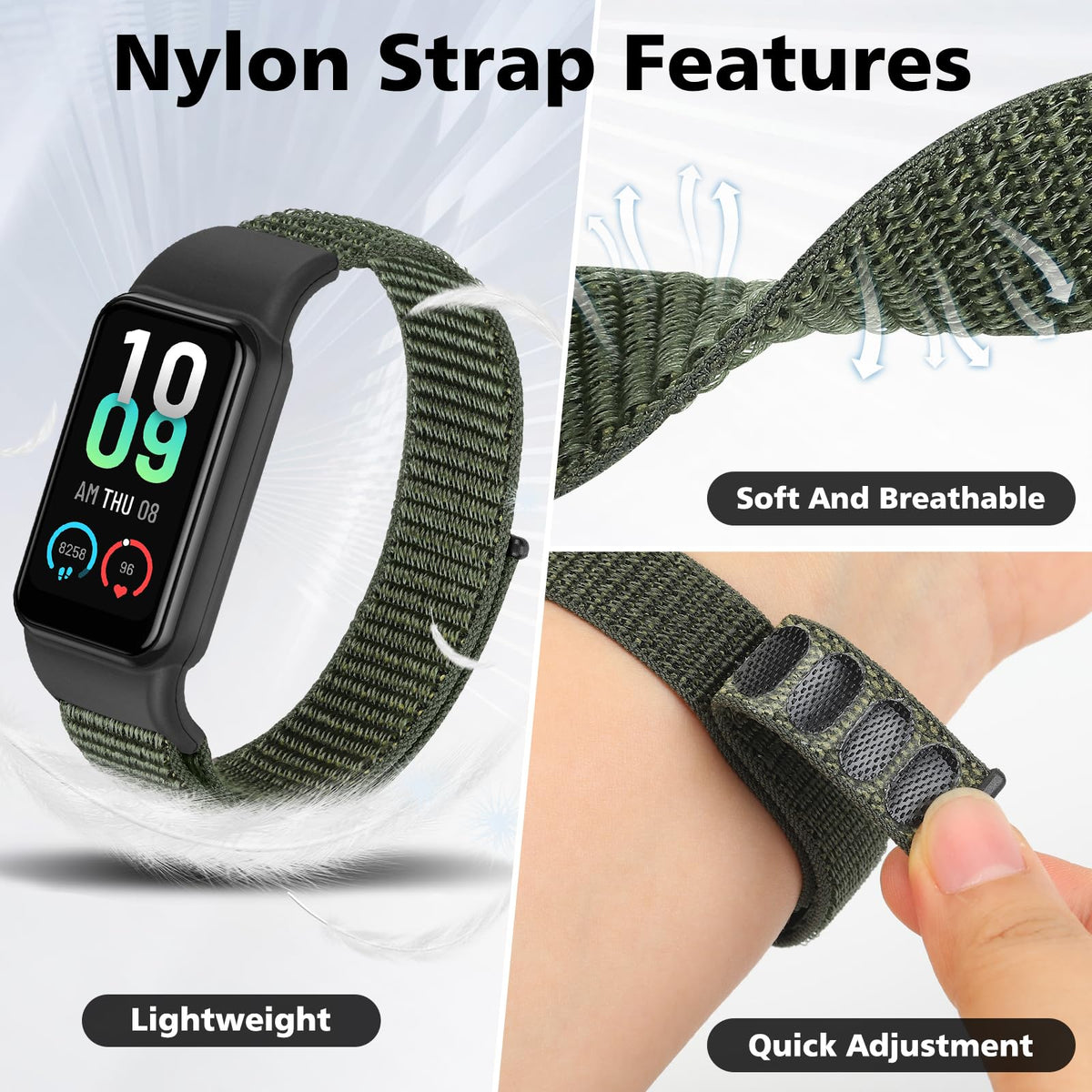 YCHDDER Velcro fastening detail demonstrating secure hold and easy adjustment