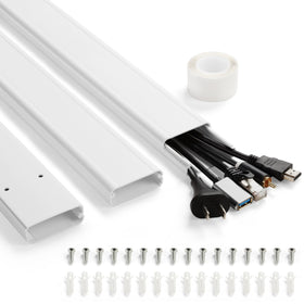 YCLYC 47in TV cord hider on wall mount for a tidy, clutter-free display
