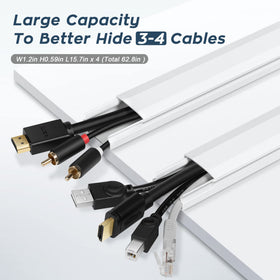 YCLYC 62.8in TV cord hider kit, section 02, hidden wires behind flat-screen setup