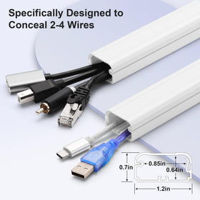 YCLYC wall-mounted cord hider keeps wires organized and accessible behind devices