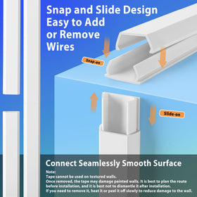 YCLYC cable hider lid and base close seamlessly for a clean look.