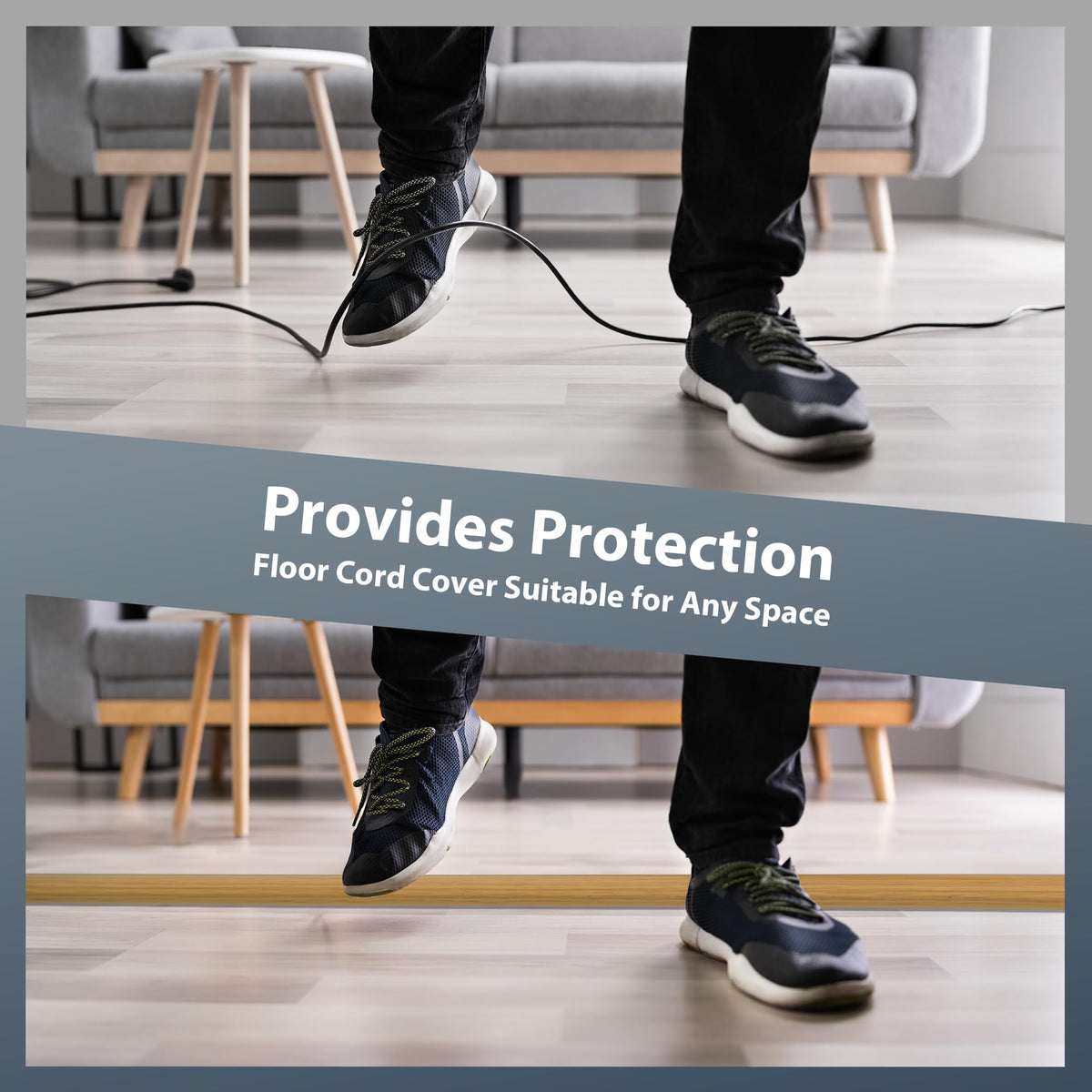 Rounded design supports chair wheels and carts to roll smoothly.