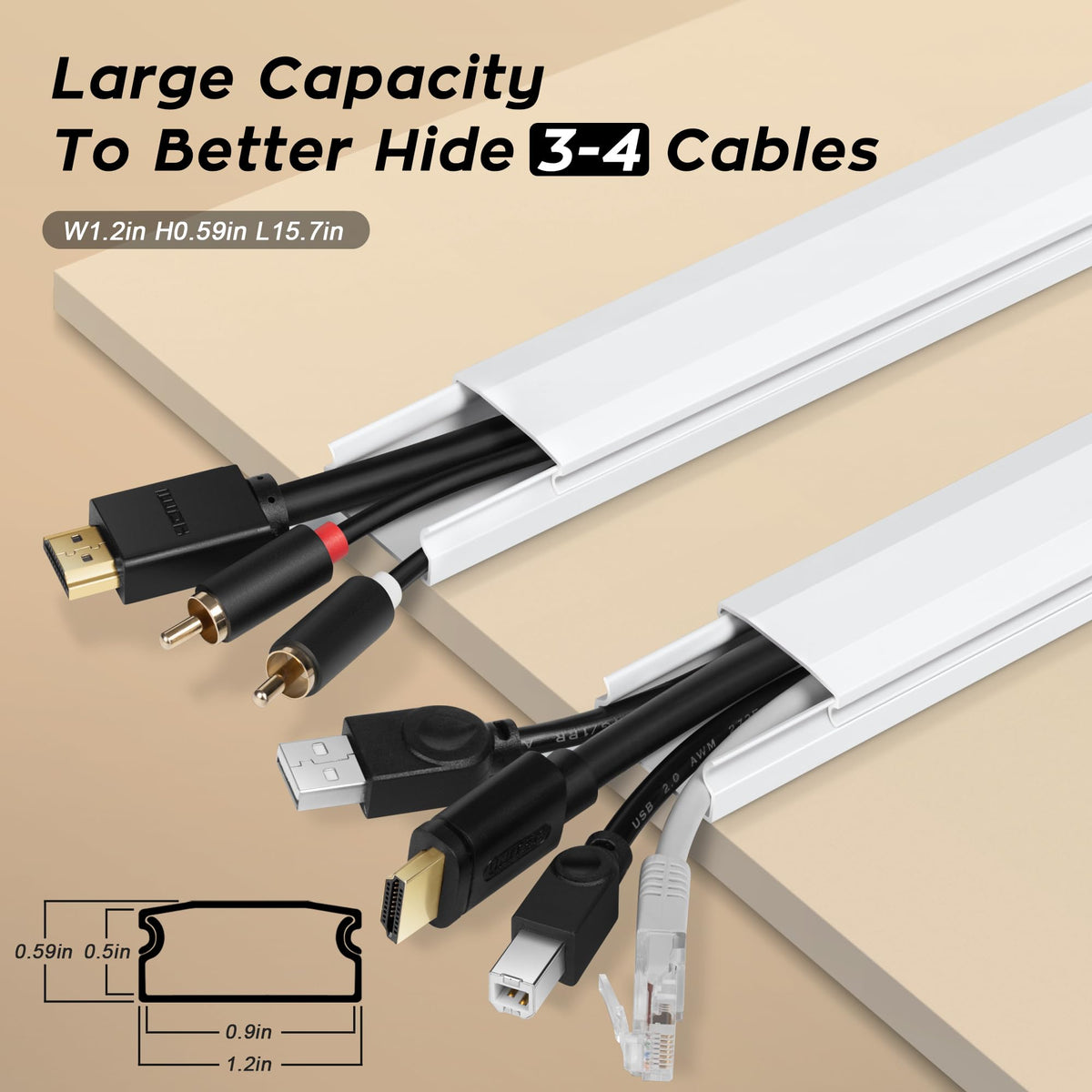 YCLYC cord cover kit flat elbow enables flexible routing and clean corners