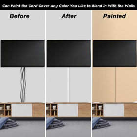 YCLYC cord cover kit white surface blends with most decors