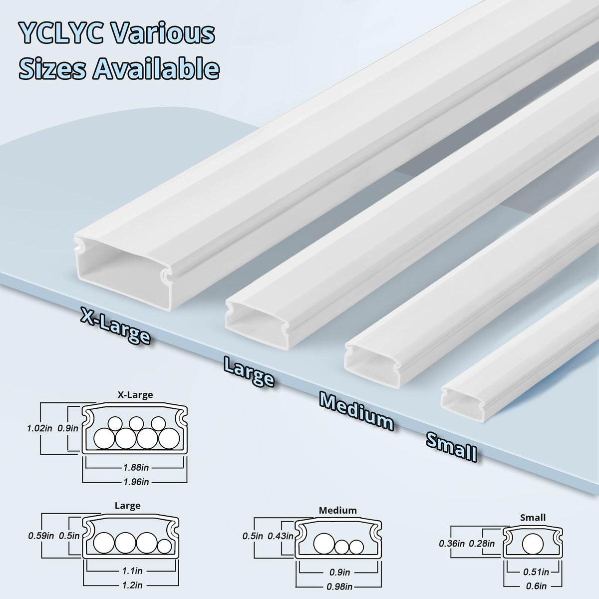 YCLYC easy-install kit facilitates quick mounting with tape or screws.