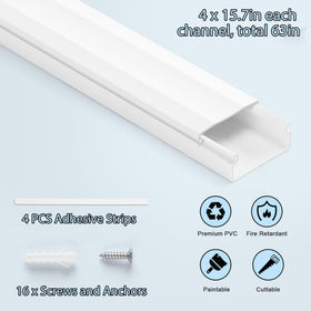 YCLYC paintable cord cover surface lets you blend with wall color.
